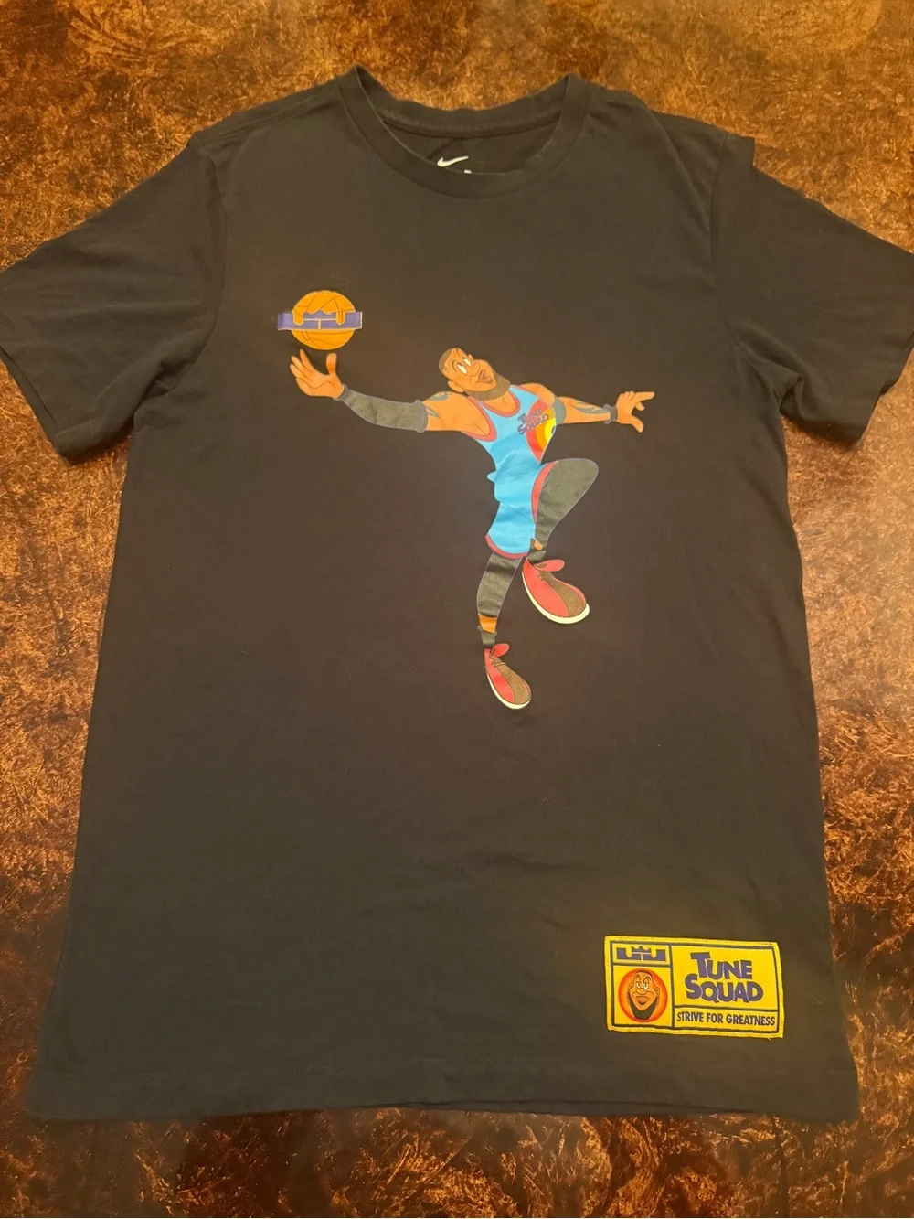 Nike Black Tune Squad Graphic Short Sleeve Tee